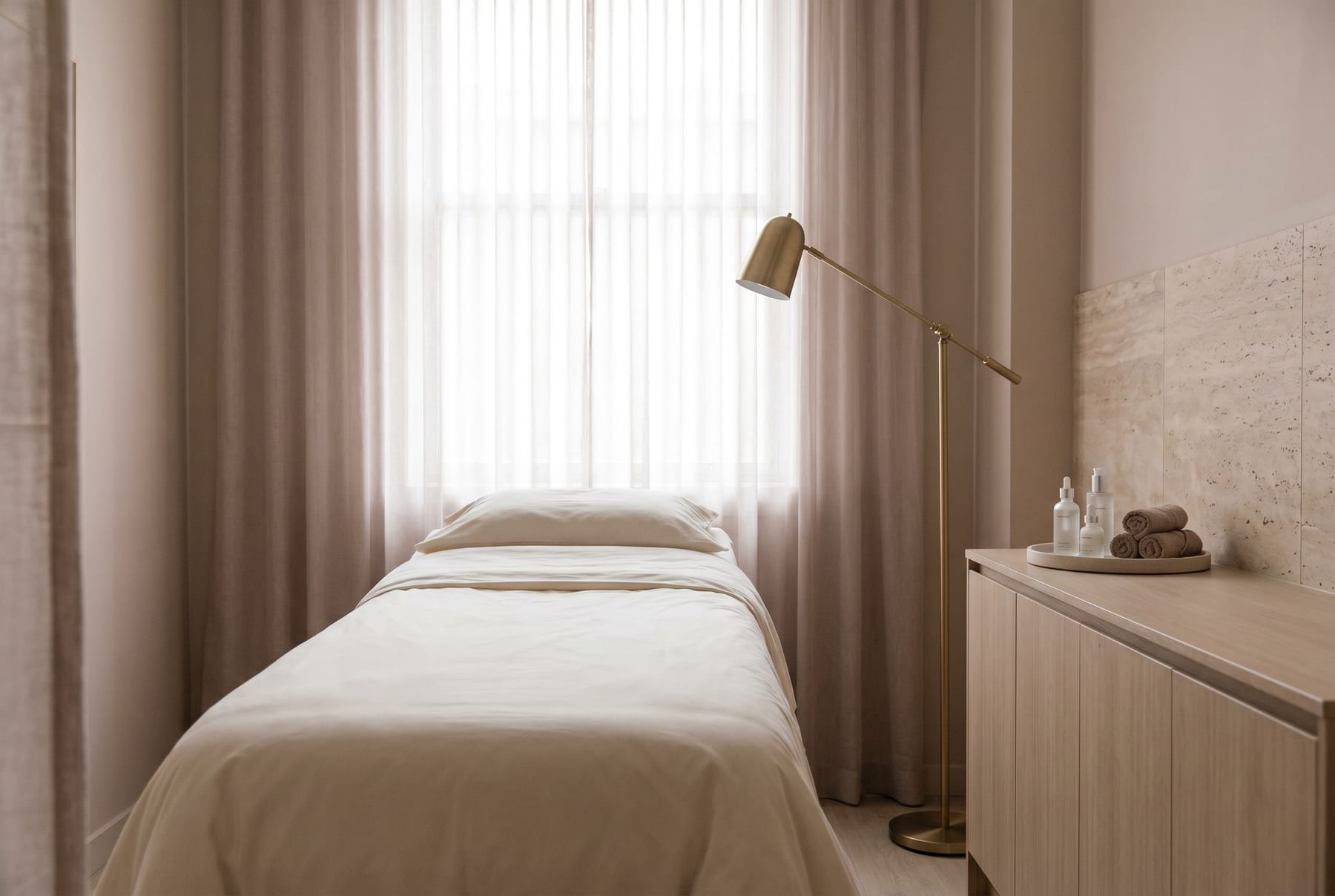 Treatment room at Amy Salmon Aesthetics